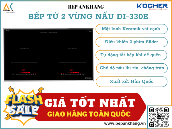 BẾP TỪ ĐÔI KOCHER DI-330E - Made in Korea